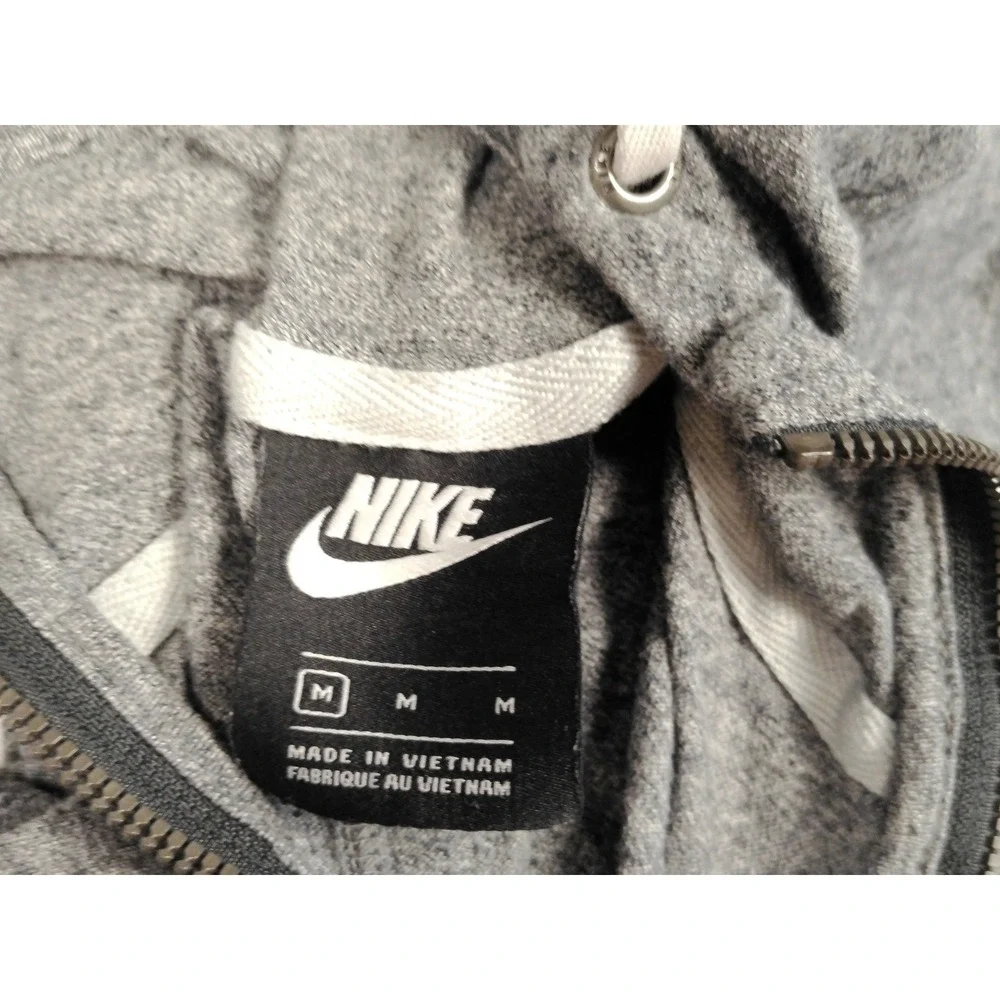 Nike Women Gym Vintage Full Zip Hoodie Heather Grey‎ Medium CJ1694-071